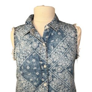 ❌SOLD ❌Hippie Laundry • Denim Bandana Dress • Western